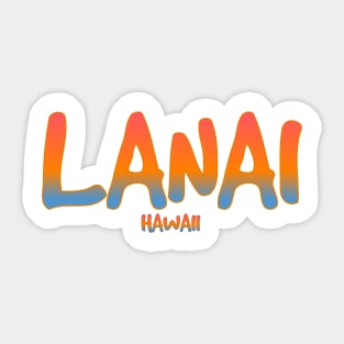 Lanai Hawaii t-shirt Sticker